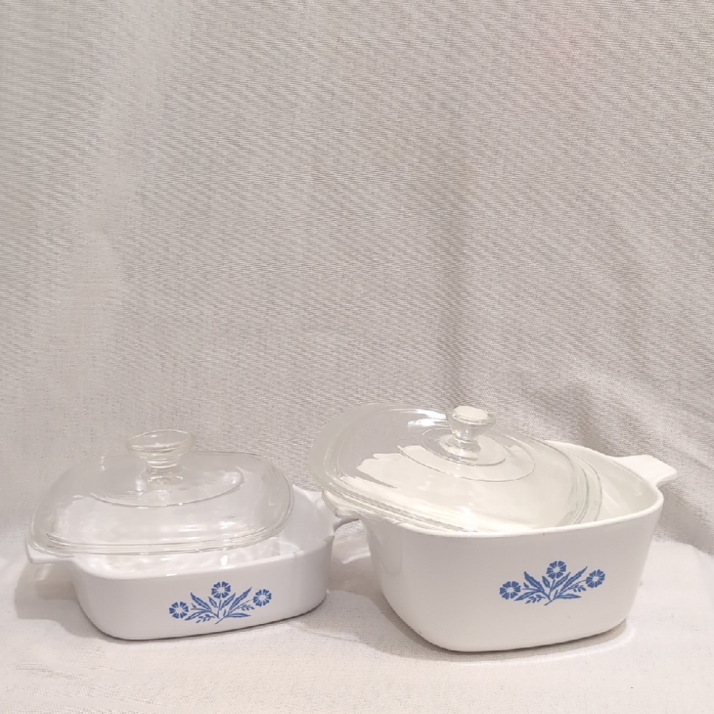 Corningware White and Blue Cookware Set